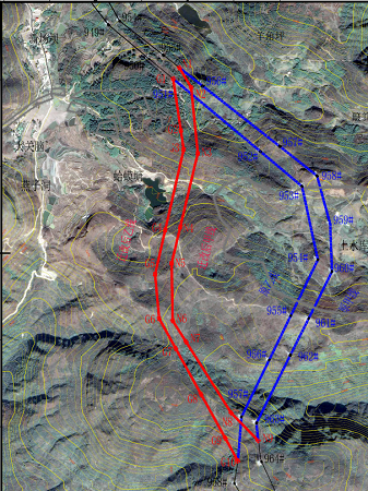 遷改路徑示意圖（紅線為新建線路，藍線為原線路）.png